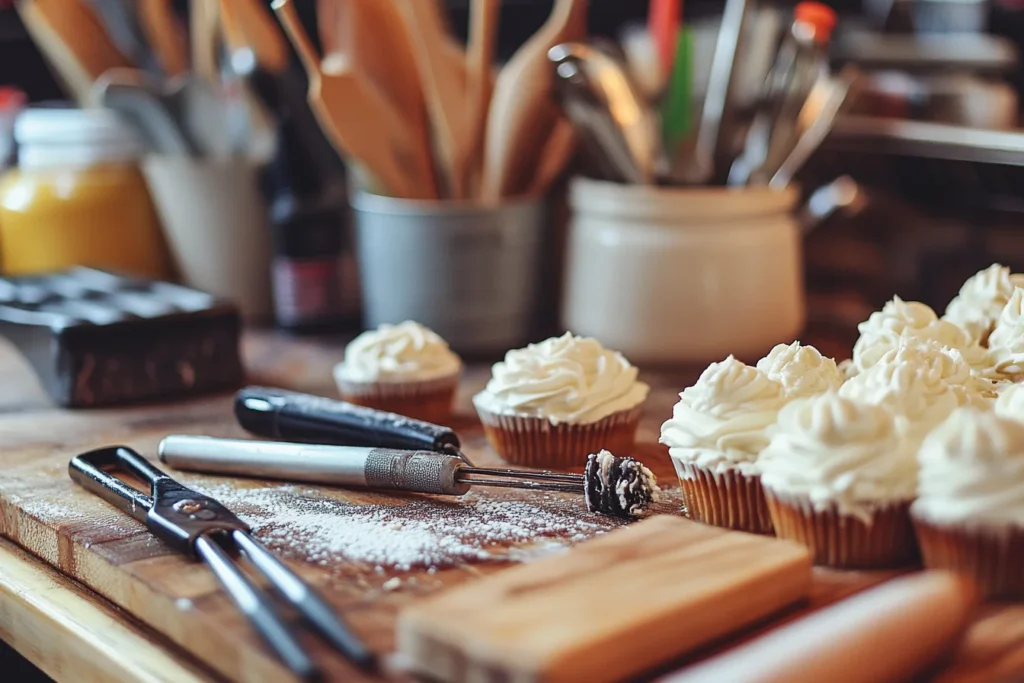 Essential tools for making a 2 tier cake at home