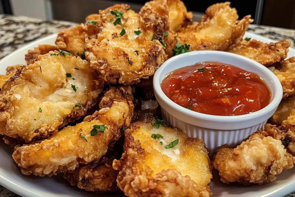 Crispy pickle juice marinated chicken tenders