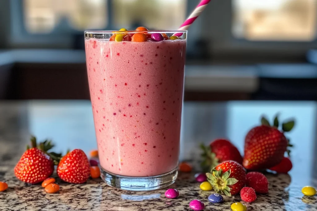 Pink Starburst smoothie from Jamba Juice