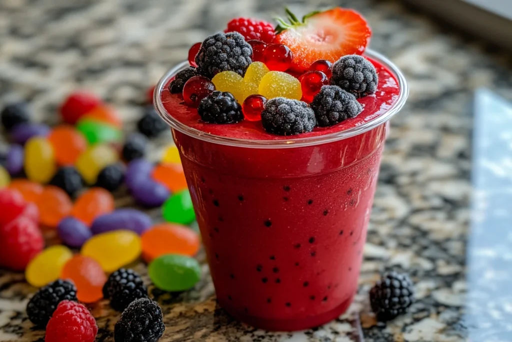 Tangy Sour Patch Kid smoothie